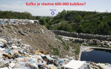 10 rokov v Senci = 600.000m3 odpadu.
